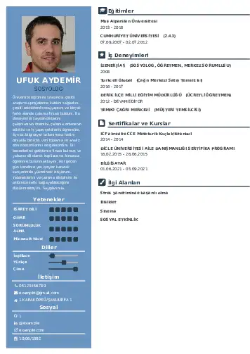 Sosyolog Cv Örnekleri cv indir